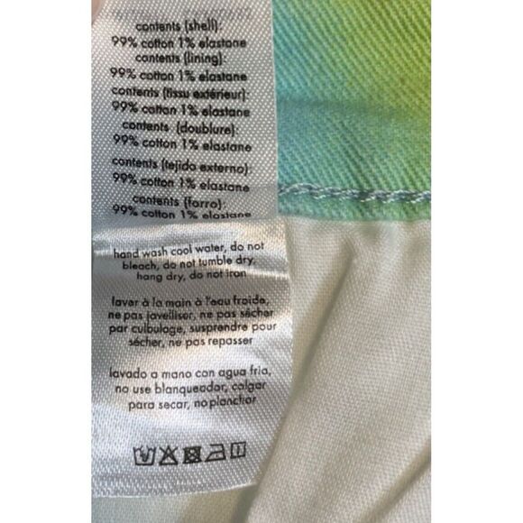 NWT Revolve WEWOREWHAT Flare Bell Short Stretch Denim~Tie‎ Dye~Retro~Boho~26 - Picture 10 of 10